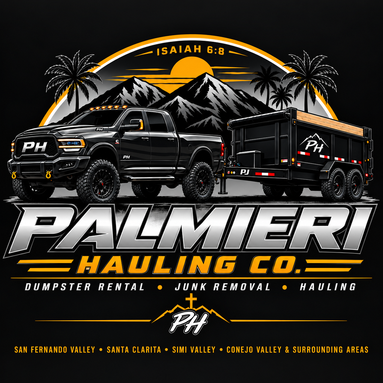 Palmieri Hauling Co. — dumpster rental, junk removal, and hauling in the San Fernando Valley and surrounding areas